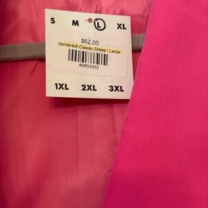 Hot pink side button dress, NEW with tags size Large, fits like a medium.